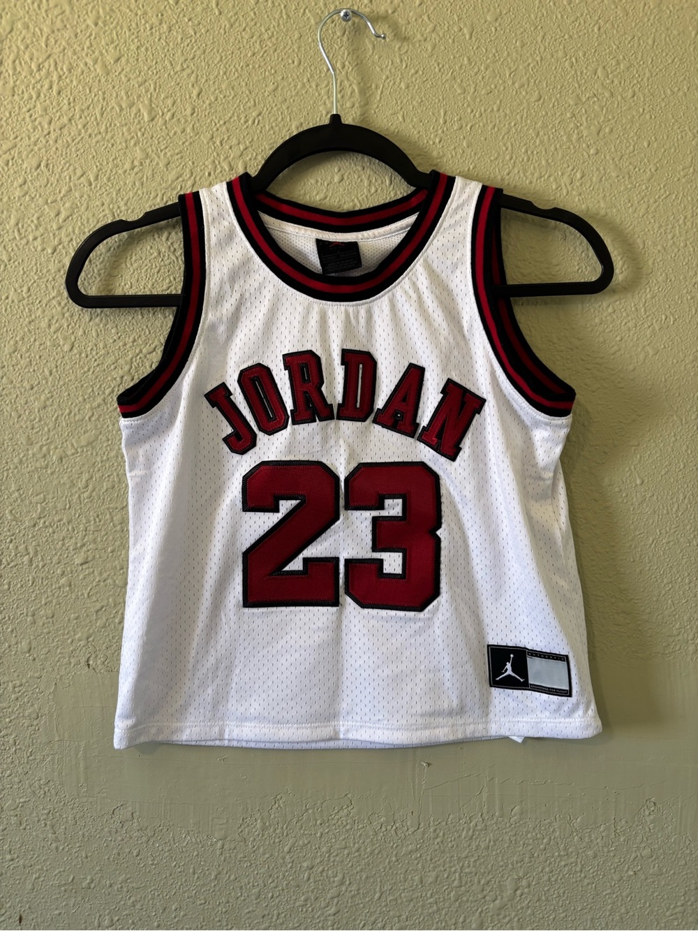 Jordan White & Red Kids Basketball Jersey - 23 Size L